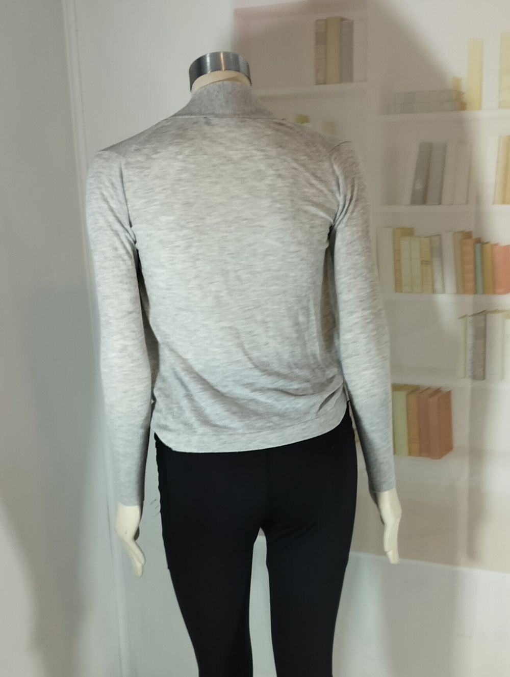 Zara Light Gray Wrap-Front Top - Picture 3 of 9